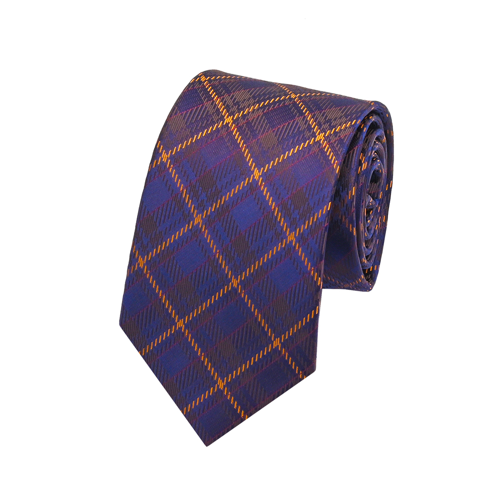 時(shí)尚潮流配色靚麗格紋領(lǐng)帶高檔滌絲男士領(lǐng)帶